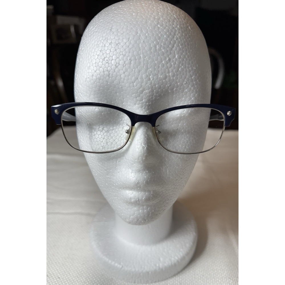 Coach HC 6098-5433 Women's Navy Blue Silver Half Rim 53-17-135 Frames Only